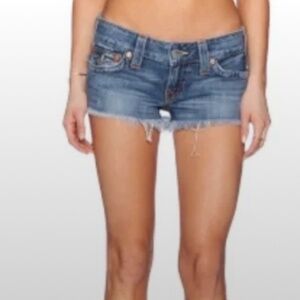 TRUE RELIGION➕Joey Low Rise Denim Shorts